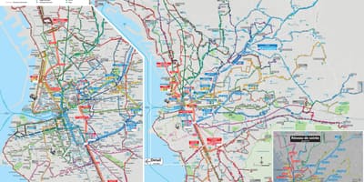 მარსელი ავტობუსის მარშრუტი რუკაზე